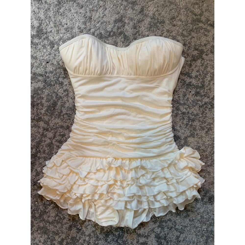 Juicy Couture Strapless One Piece Swimsuit Ruffles